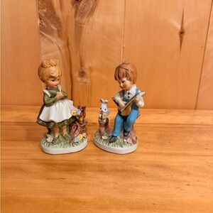 Charming Boy and Girl Figurines